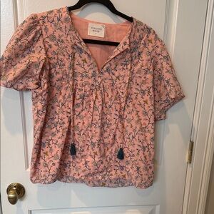 Hyacinth Pink Floral Women's Blouse